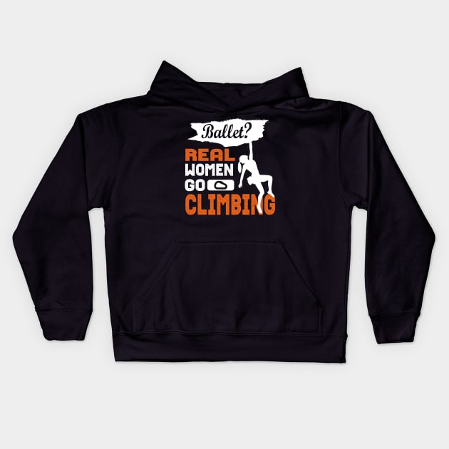 Climbing Rock Climber Climb Bouldering Gift Kids Hoodie by Lomitasu